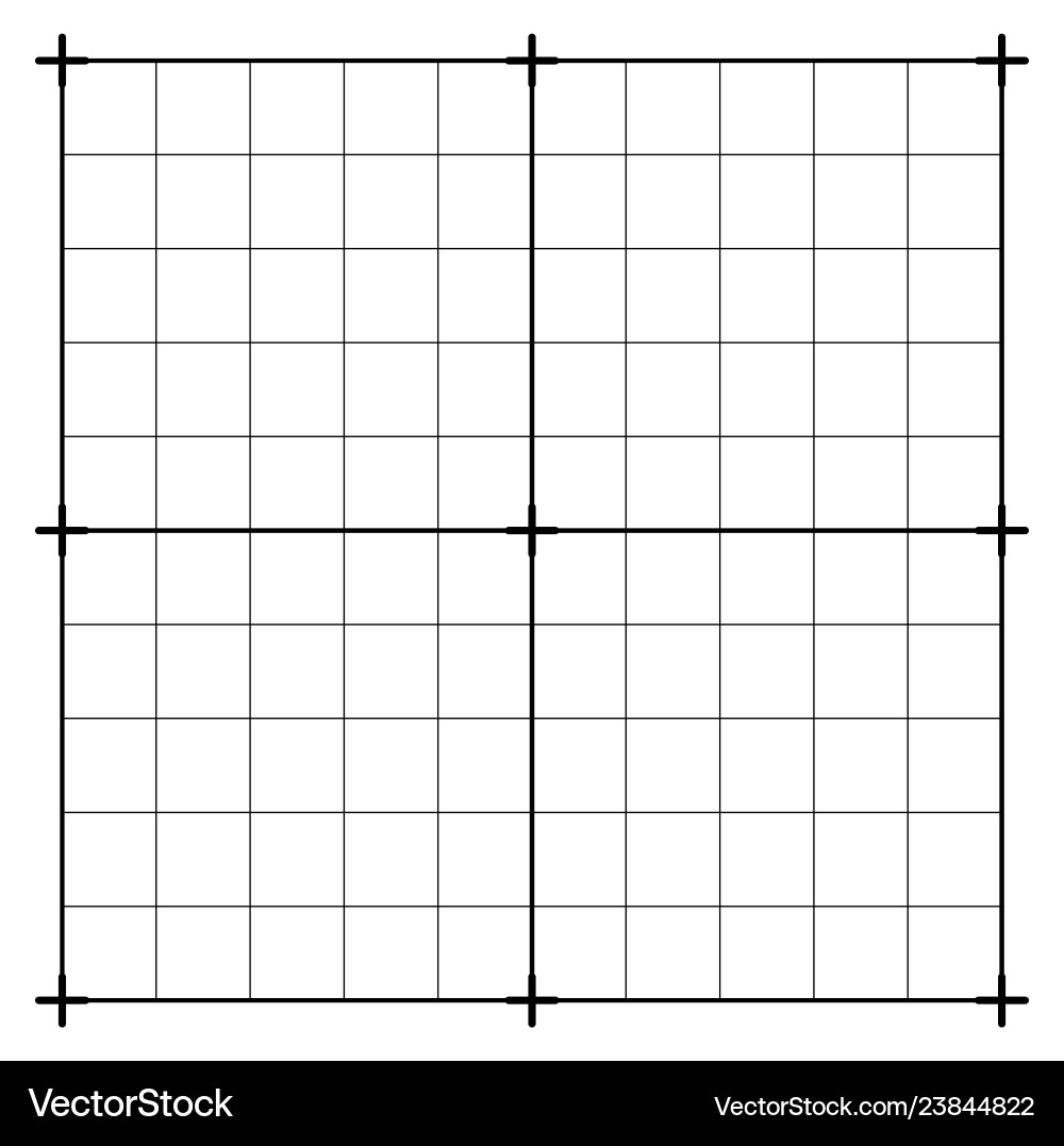 Grid Plotting Tool - Corner Ruler vector image