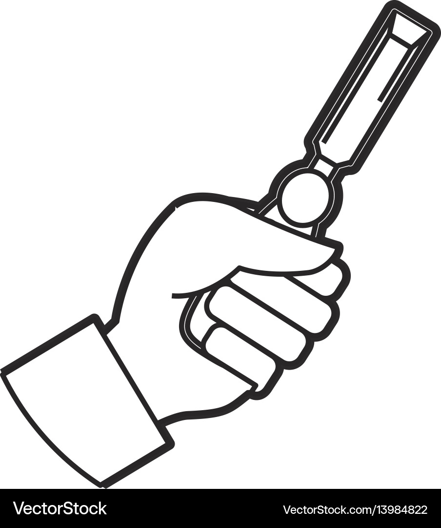 Hand chisel carpentry tool vector image