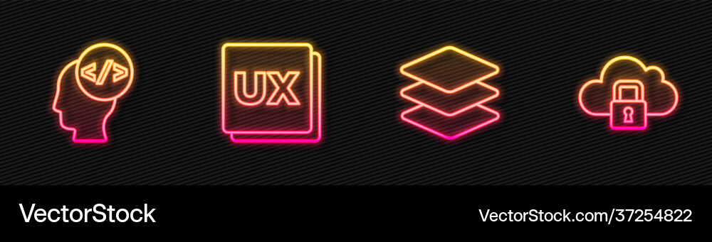 Linienschichten vorn Ende Entwicklung ui oder ux Linienschichten vorn Ende Entwicklung ui oder ux vektorbild