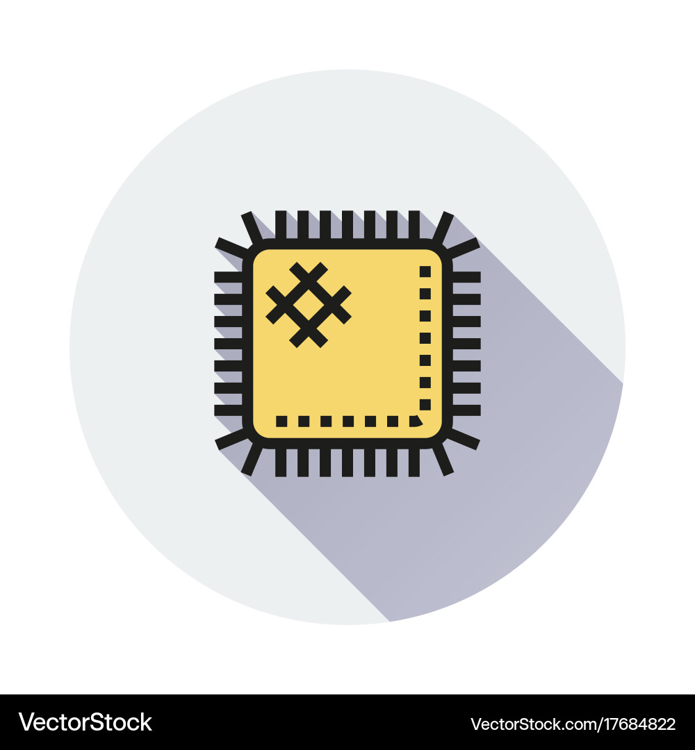 Patch Icon - Round Background vector image