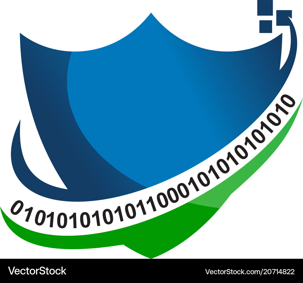 Programming shield template vector image