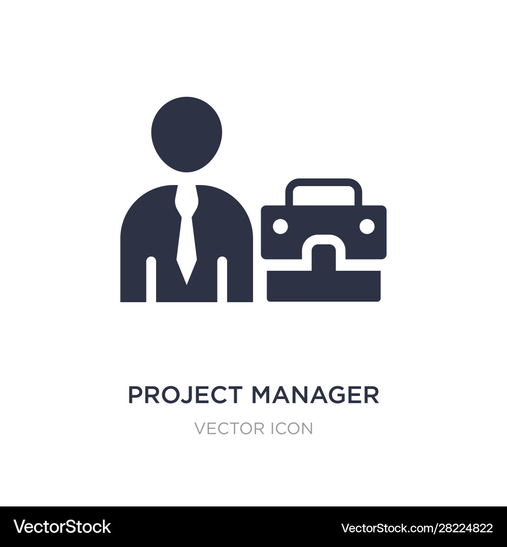 Project manager icon on white background simple Project manager icon on white background simple vector image