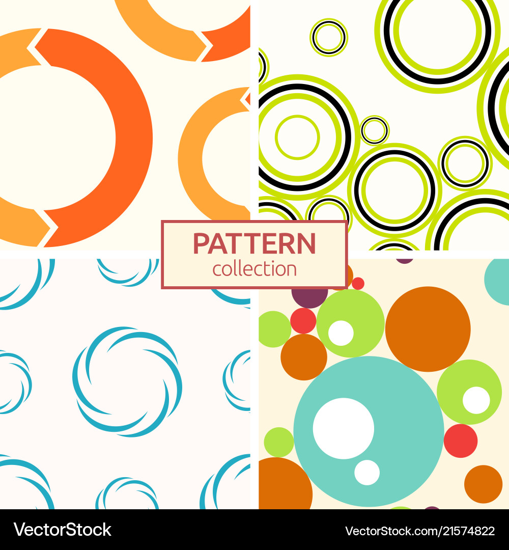 Set of four seamless patterns Set of four seamless patterns vector image
