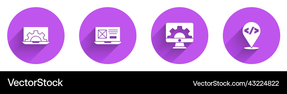 Set Webentwicklung ui oder ux design und front Set Webentwicklung ui oder ux design und front vektorbild