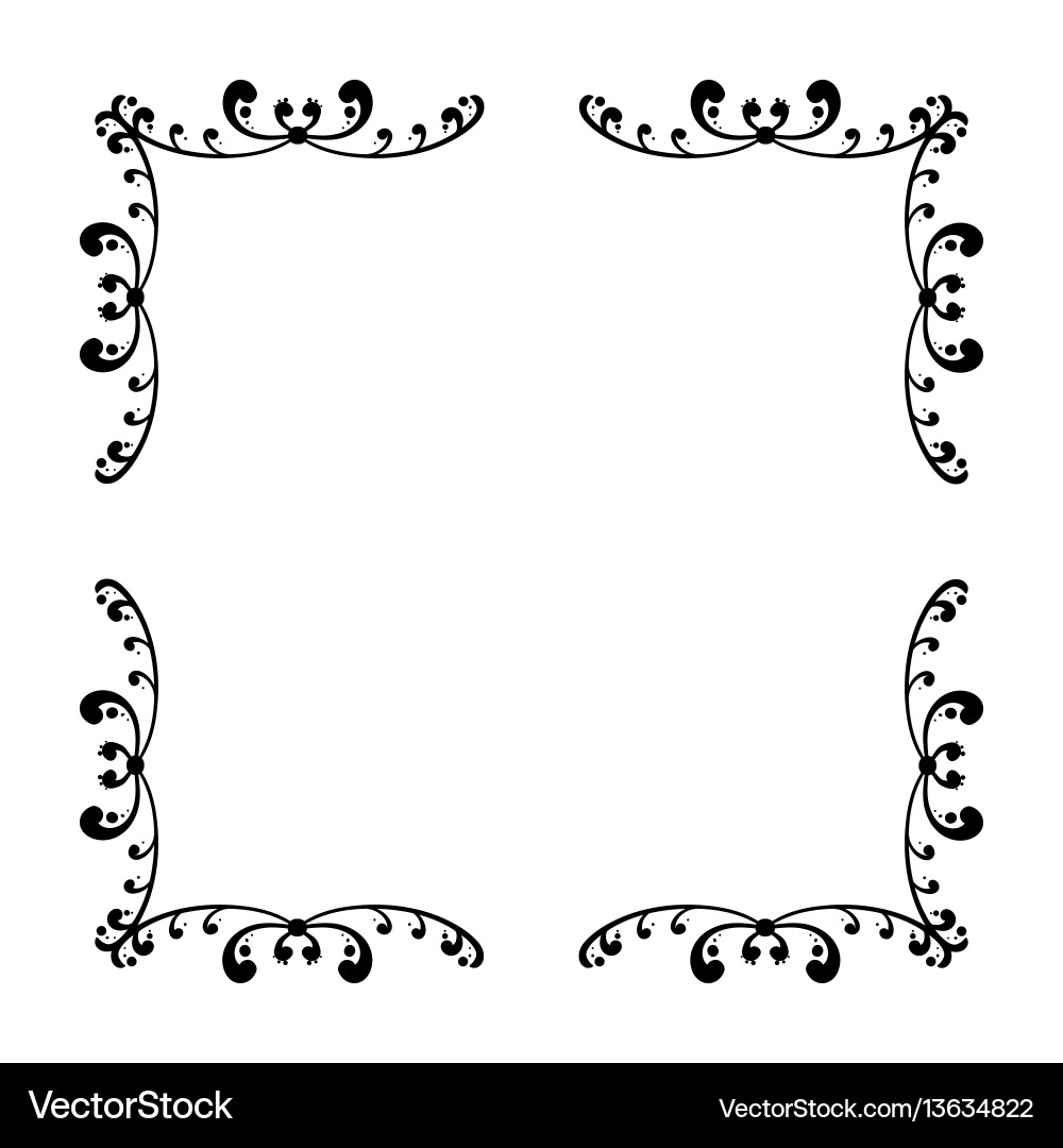 Simple and elegant square frame design template Simple and elegant square frame design template vector image