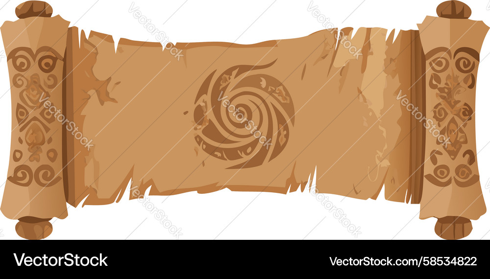 Simple blank scroll versatile old paper document Vector Image