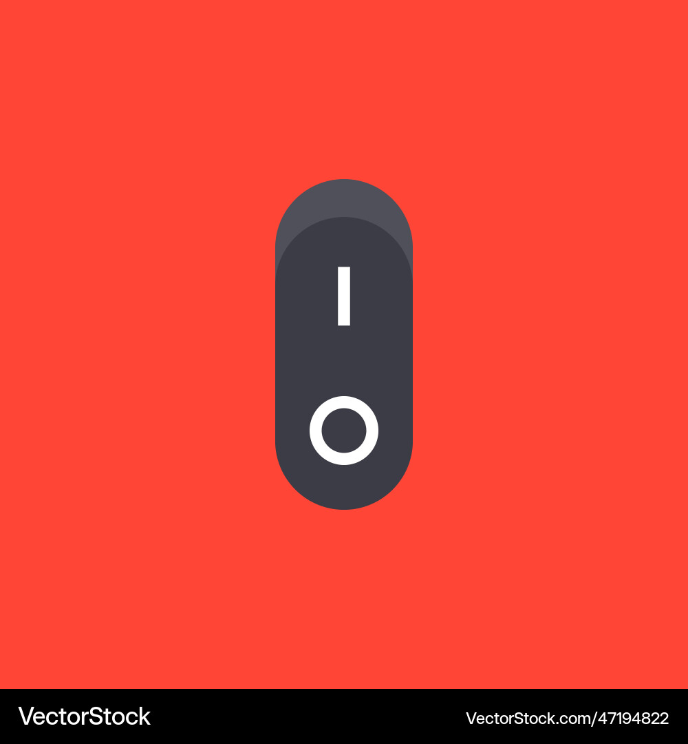 Switch button or turn on off power vector image