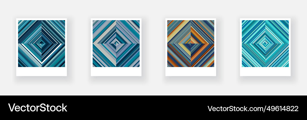 Variants of paper card with square checkered Vector Image