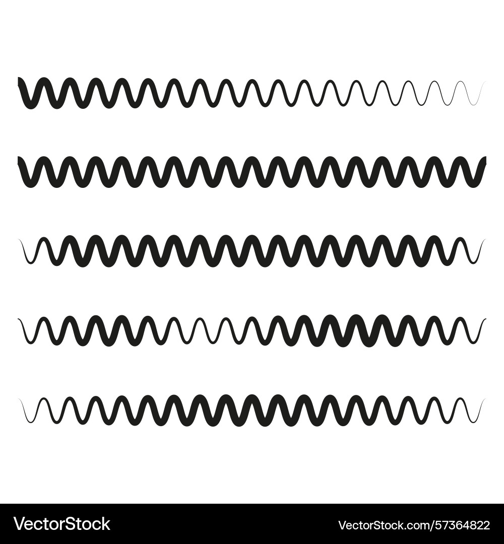 Wavy lines pattern horizontal wave design flowing vector image