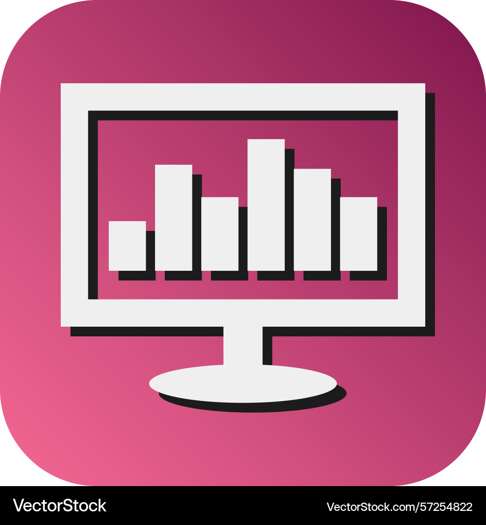 Web traffic glyph gradient background icon vector image