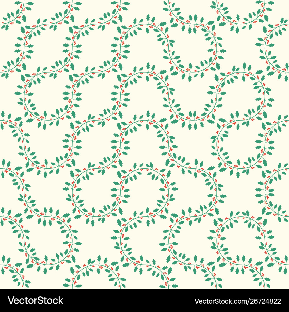 Weihnachtsholly und Beeren geometrische nahtlos Weihnachtsholly und Beeren geometrische nahtlos vektorbild