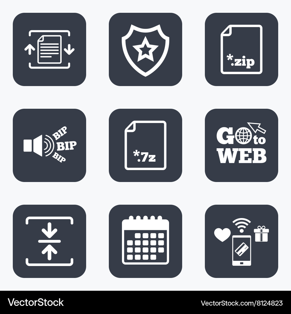 Archive file compressed zipped document Vector Image