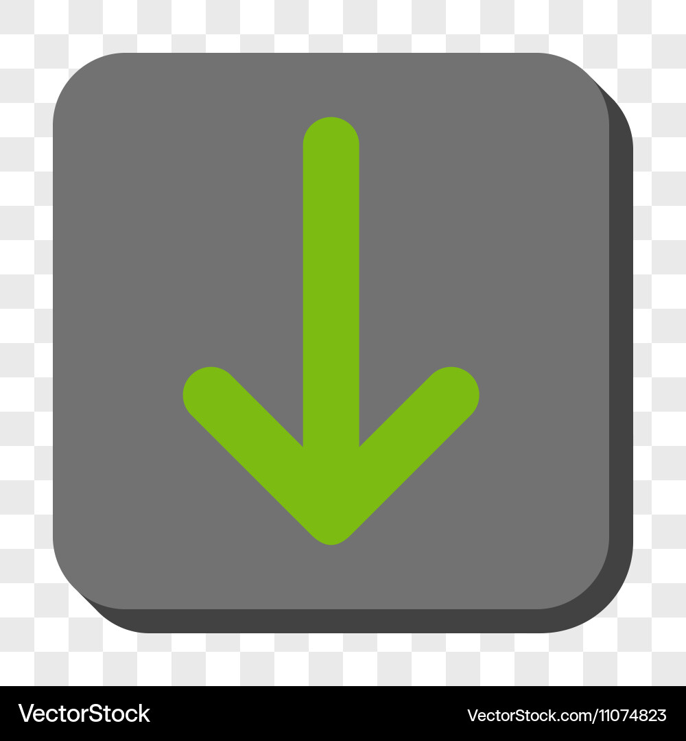 Arrow down rounded square button vector image