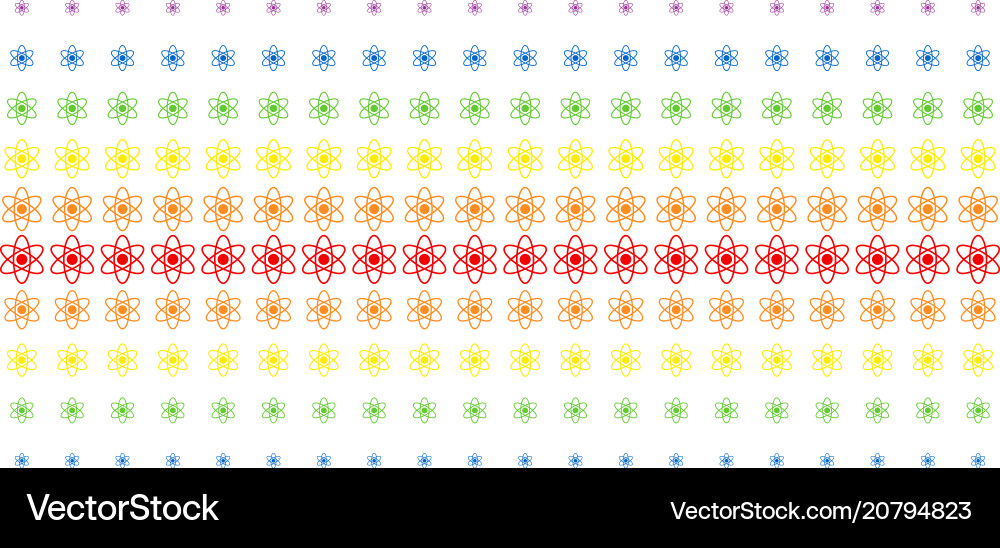 Atom shape halftone spectral grid vector image