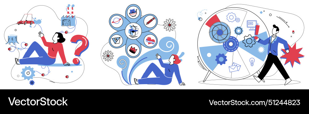 Brainstorming session the mind is canvas Brainstorming session the mind is canvas vector image