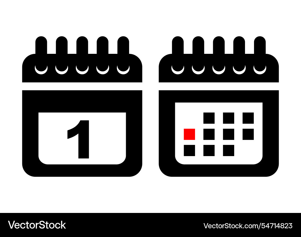 Calendar icon featuring date display vector image