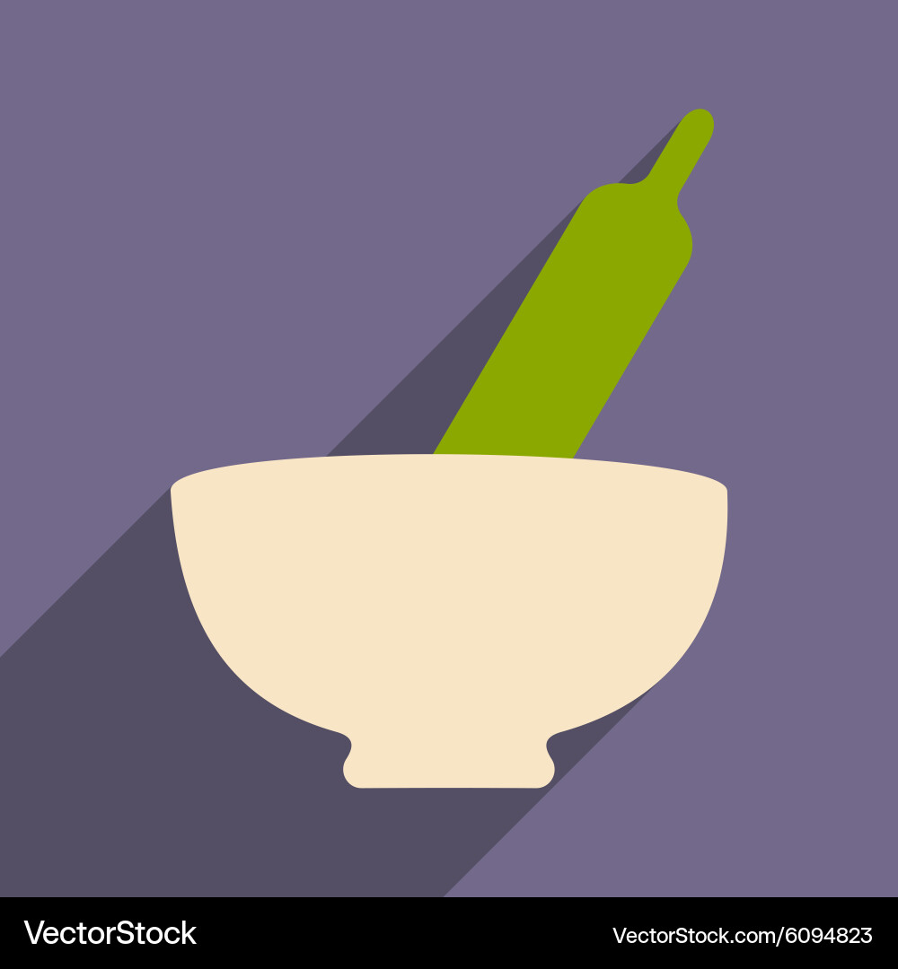 Flat with shadow icon and mobile application Vector Image