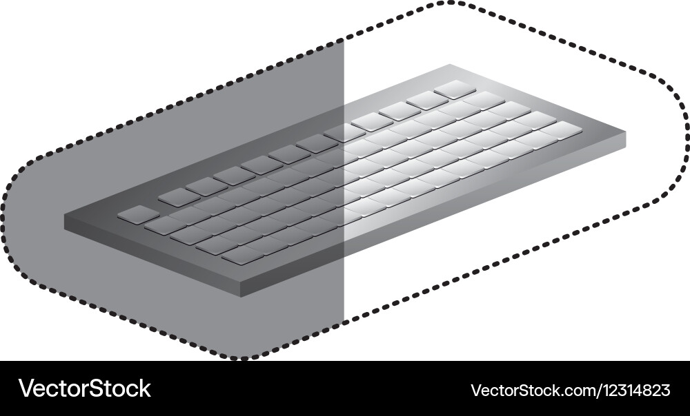 Isolated keyboard device design vector image
