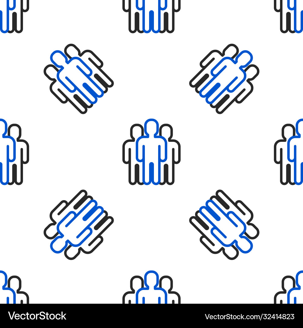 Line users group icon isolated seamless pattern Line users group icon isolated seamless pattern Vector Image