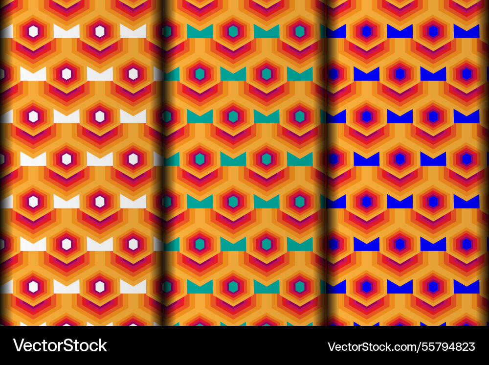 Polygon style yellow pattern design vector image