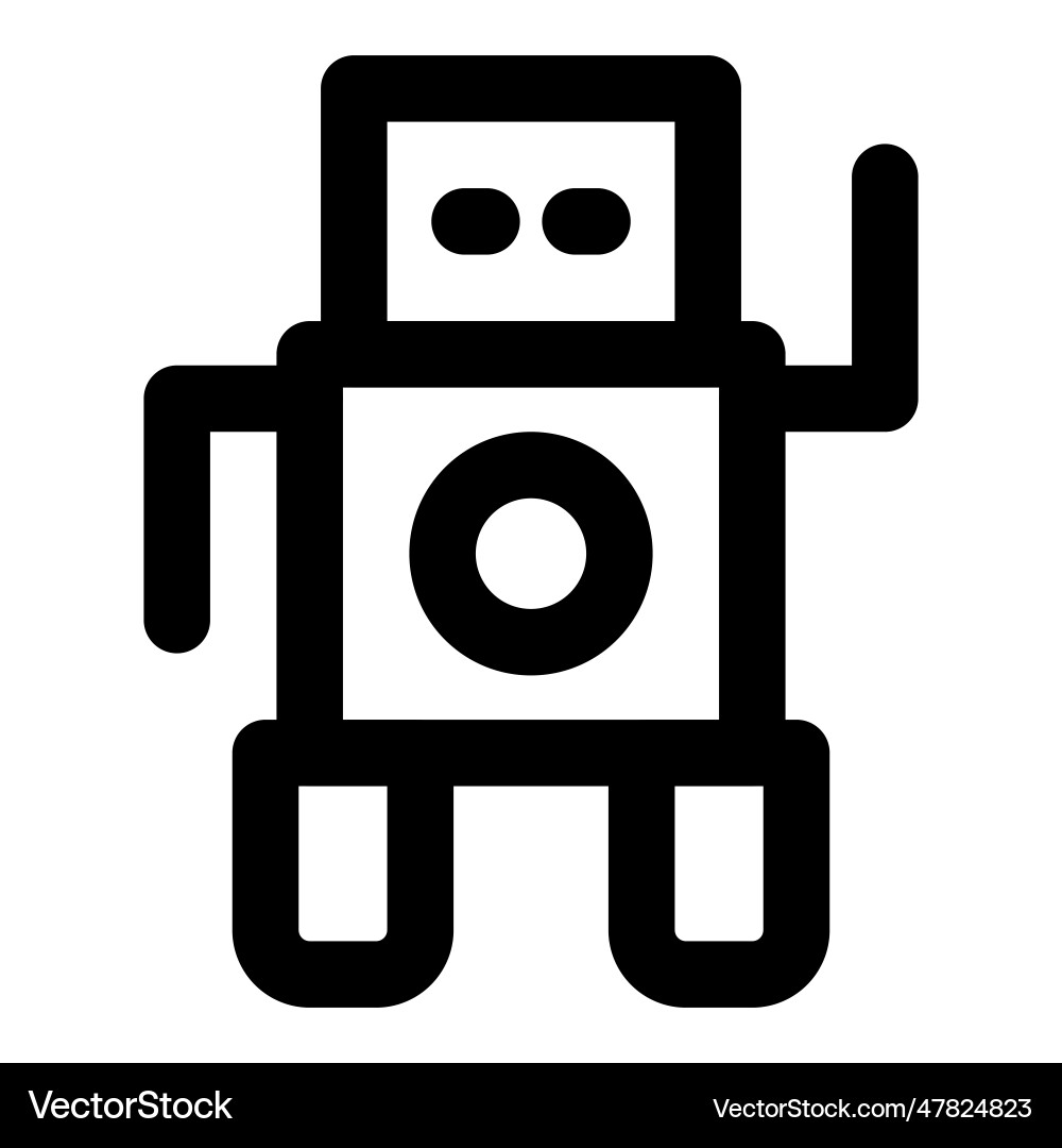 Smart robot programmable by computer vector image
