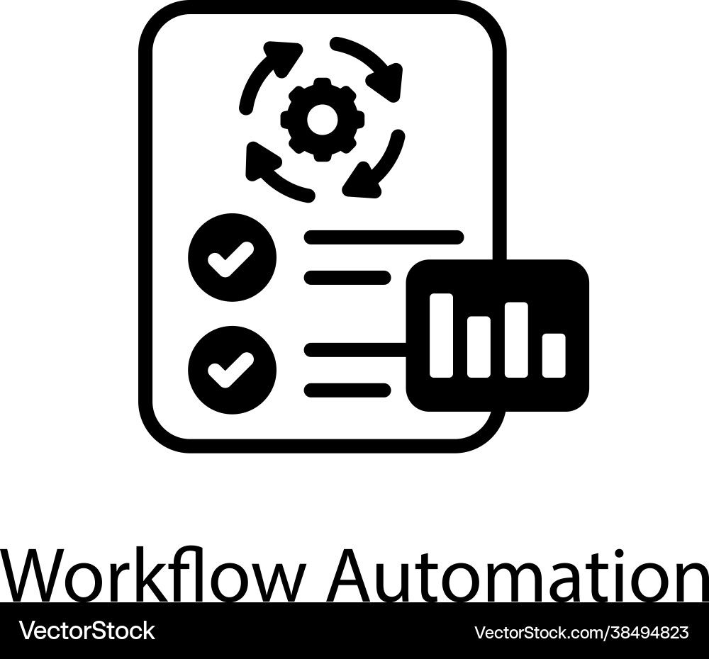 Workflow automation vector image