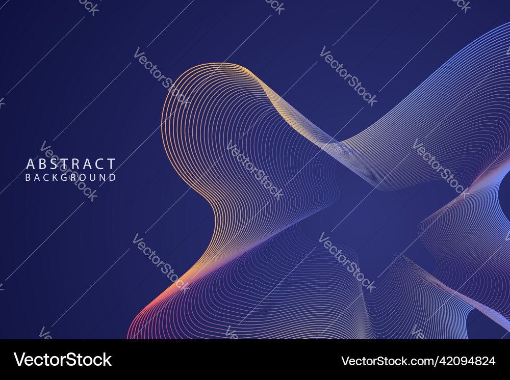 Abstract motion wave gradient line background Vector Image