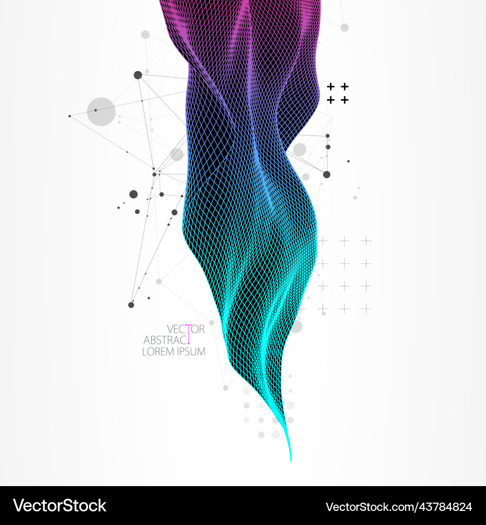 Abstract wave is made in a frame style Abstract wave is made in a frame style vector image