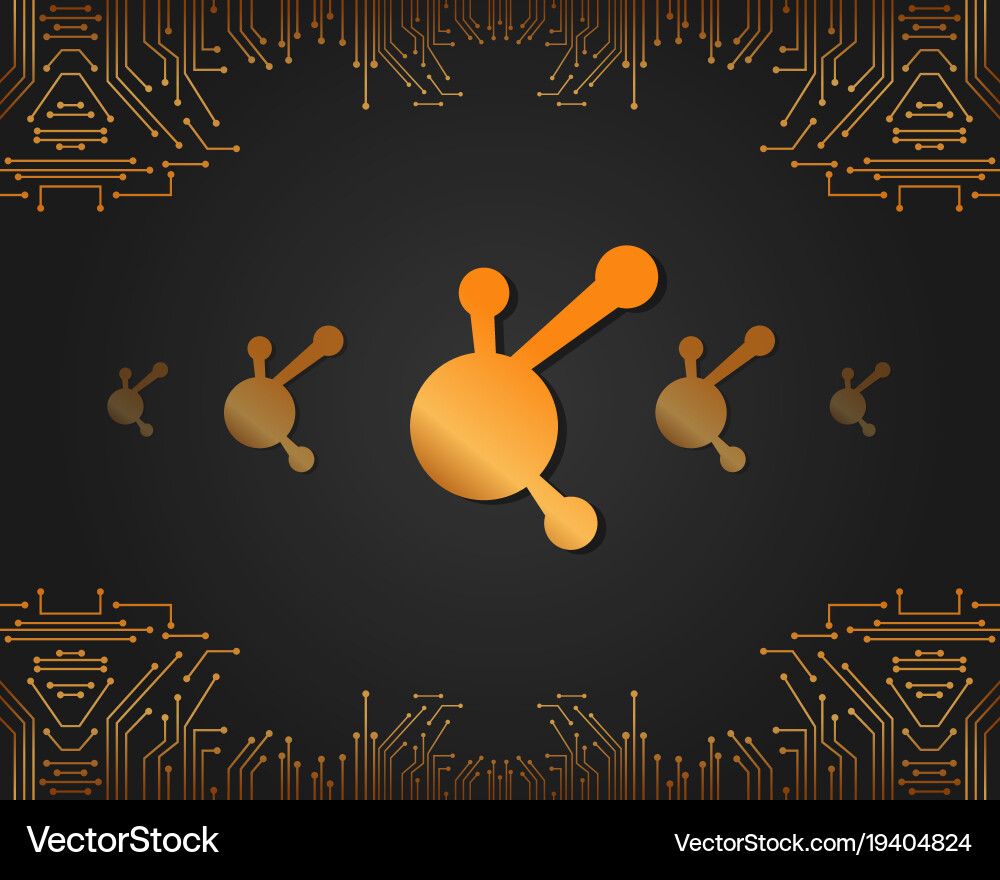 Bit connect bitcoin blockchain background Vector Image
