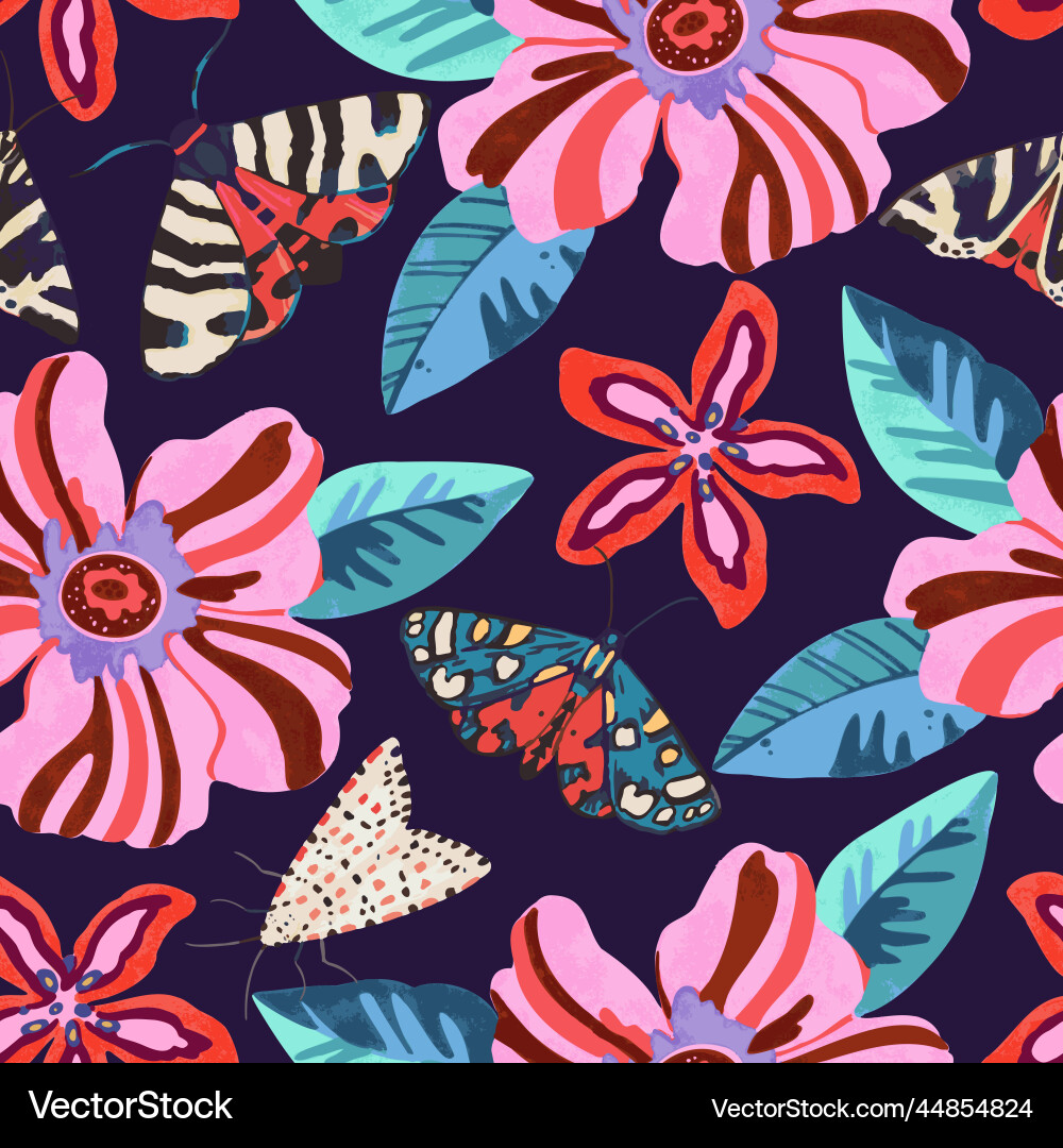 Colorful psychedelic pattern with abstract Vector Image