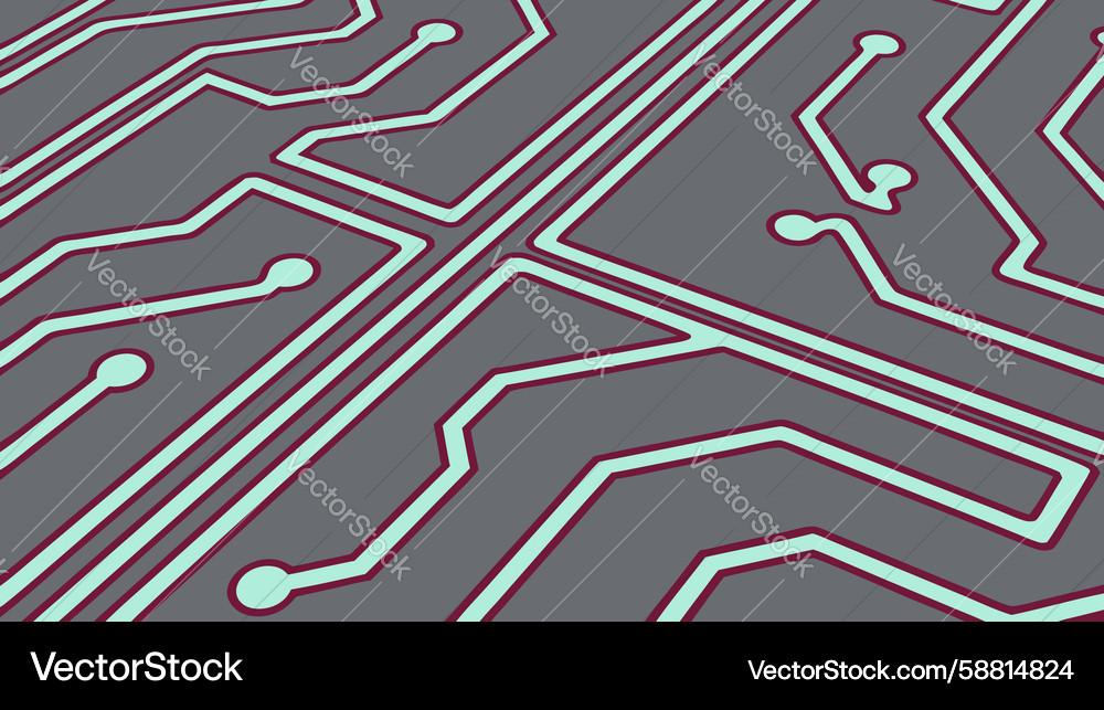 Grey Circuit Lines Pattern Vector Image