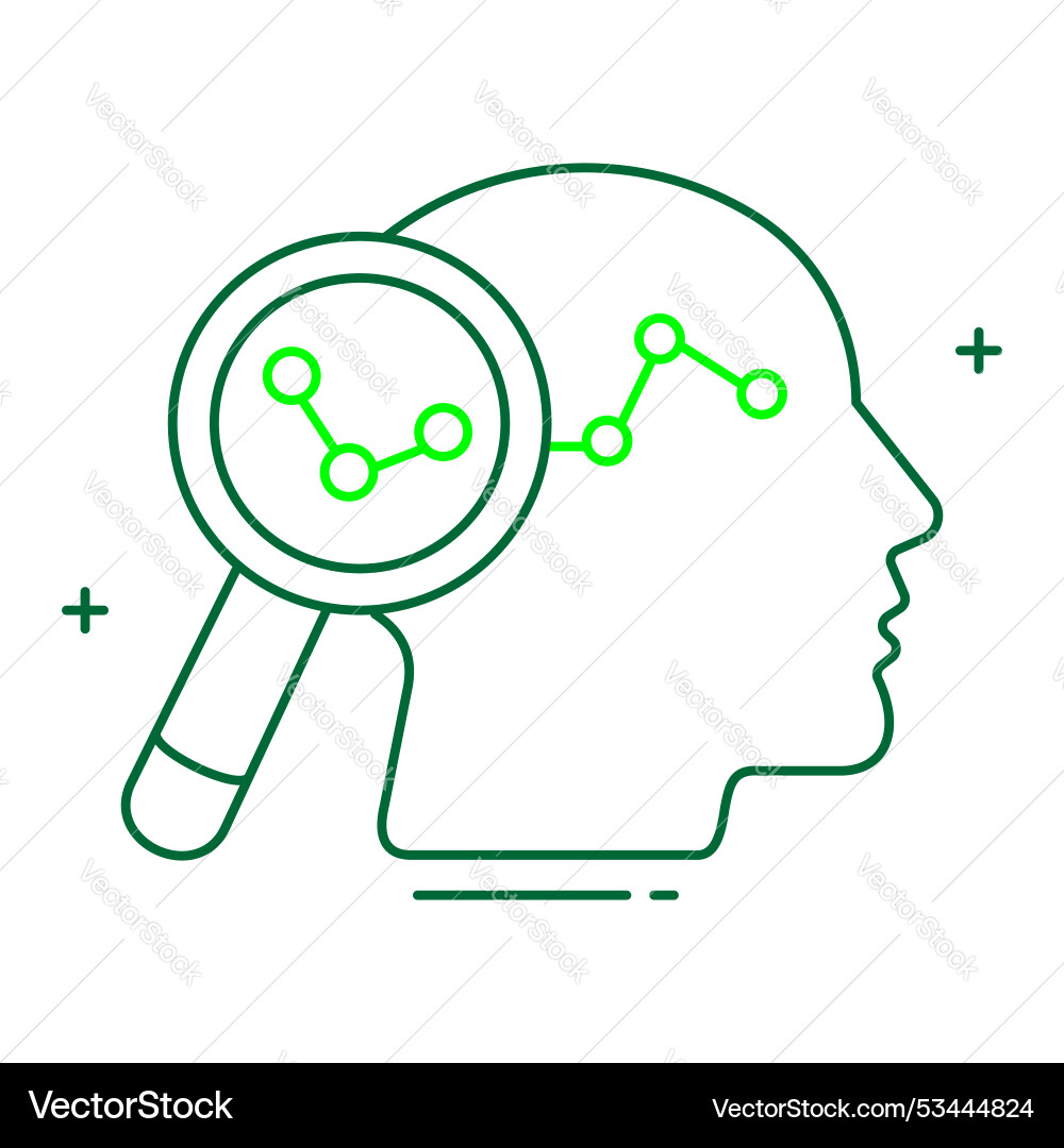 Human behavior and data analysis icon design vector image