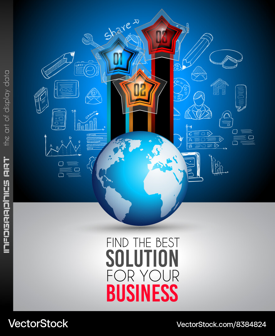 Infographics complex layout with option buttons vector image