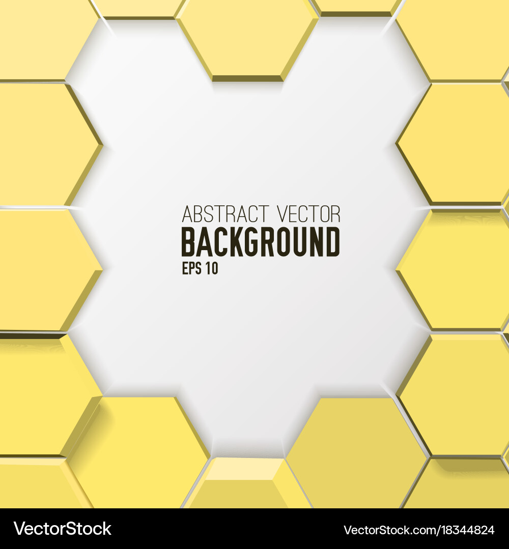 Light mosaic abstract hexagonal poster vector image