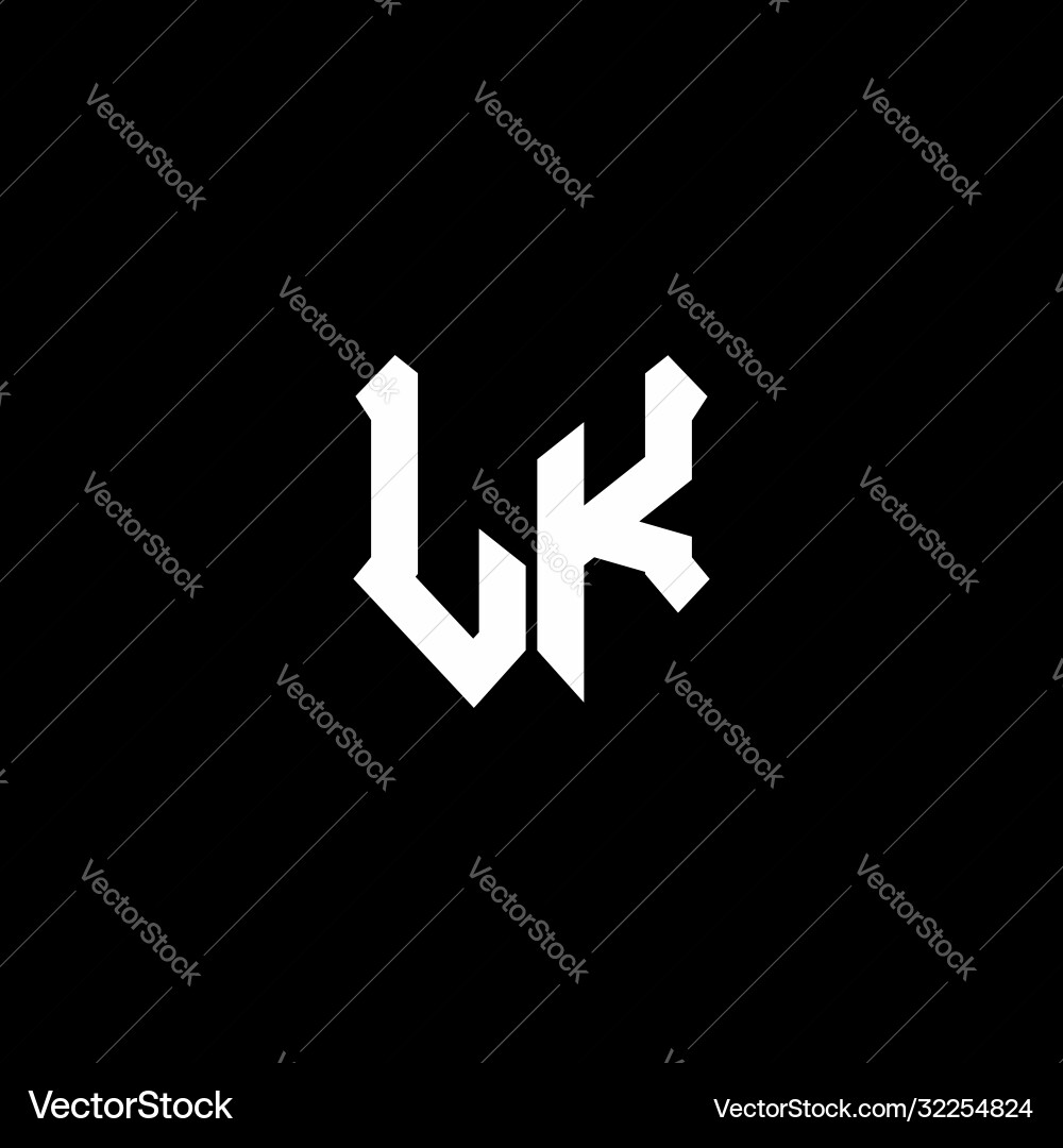 Lk logo monogram with shield shape design template Lk logo monogram with shield shape design template Vector Image
