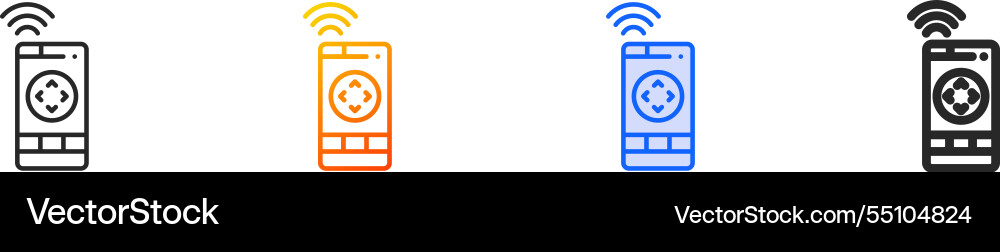 Remote control iconthin linear gradient blue Remote control iconthin linear gradient blue vector image