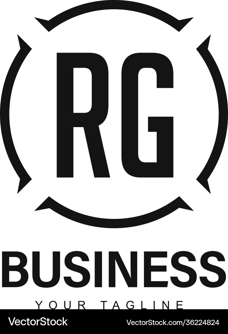 Rg initial a logo design with abstract style Rg initial a logo design with abstract style vector image