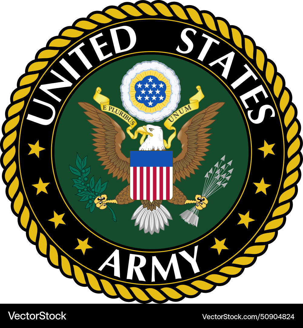 Seal of the united states army Vector Image