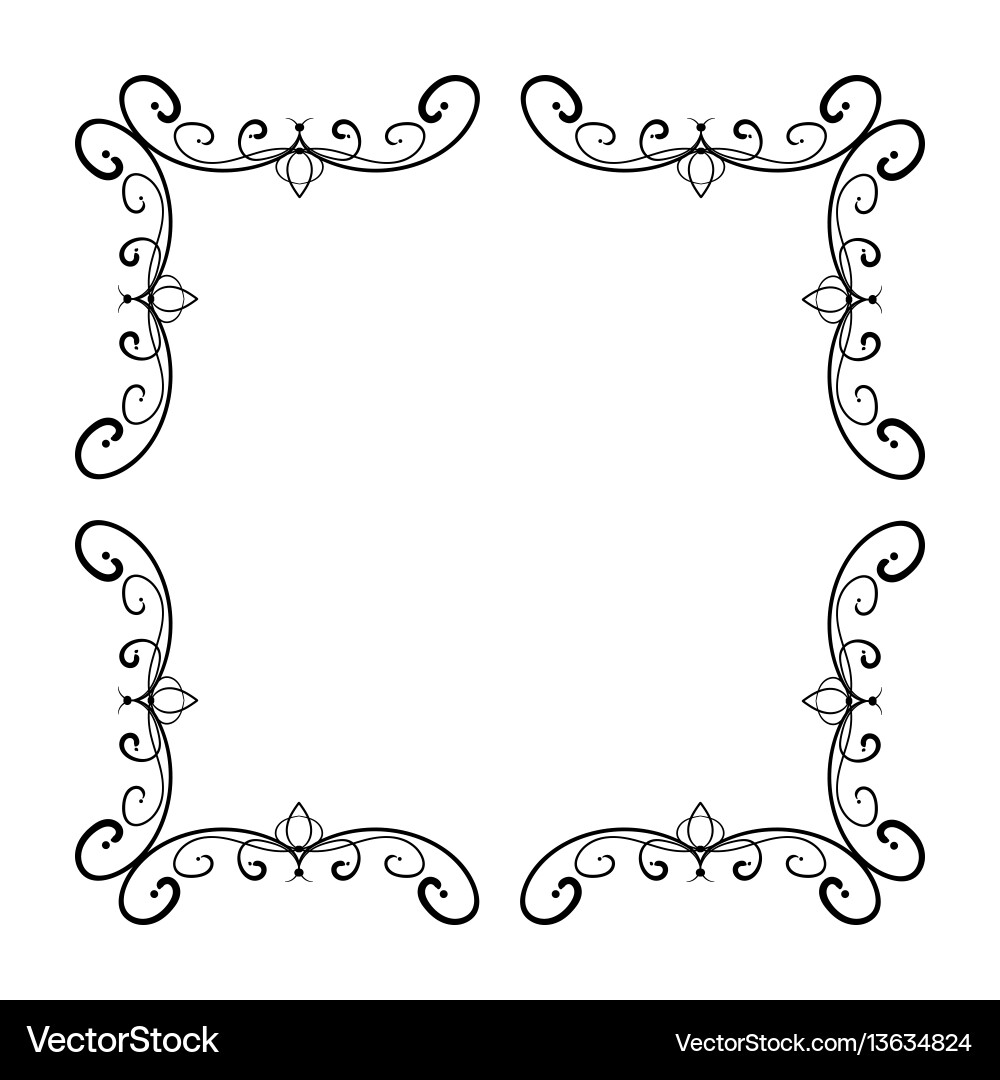 Simple and elegant square frame design template Simple and elegant square frame design template vector image