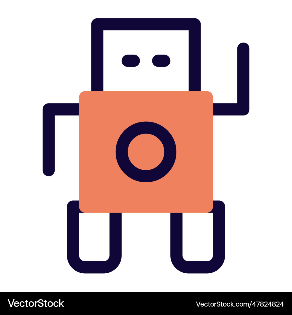 Smart robot programmable by computer vector image
