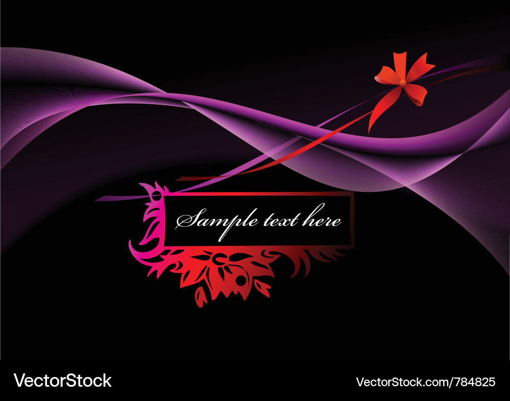 Abstract frame with flower Vector Image