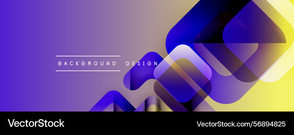 Abstract geometric shapes overlap creating Vector Image