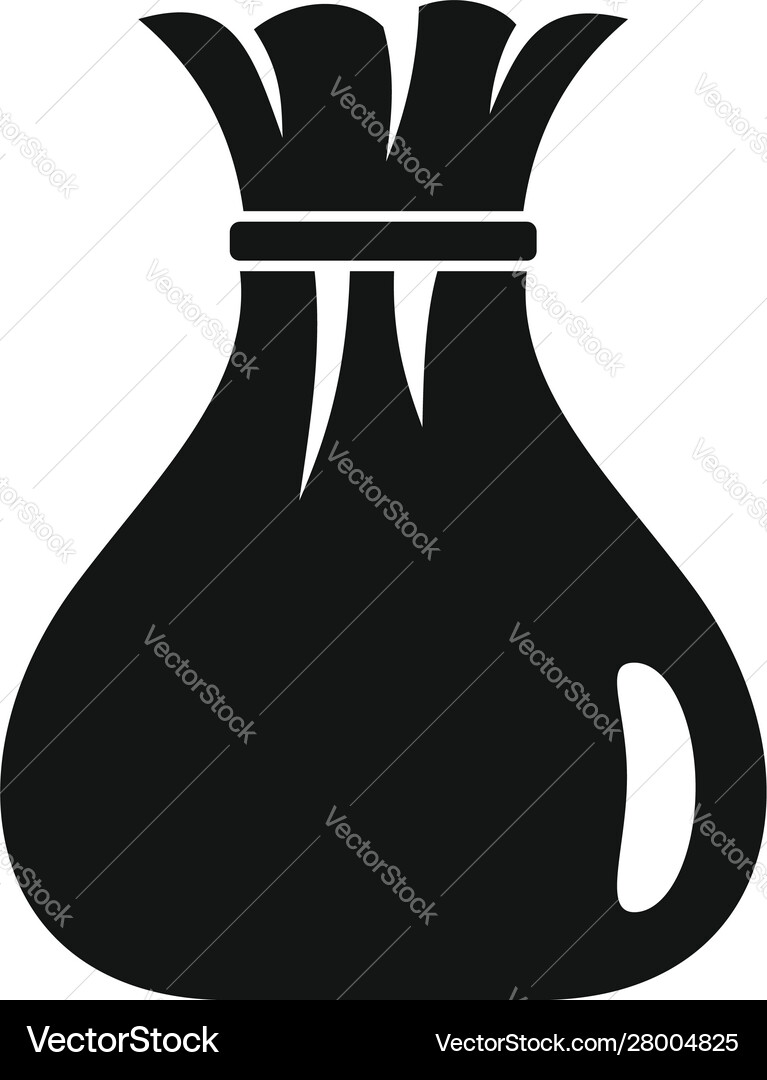 Burlap sack icon simple style Vector Image