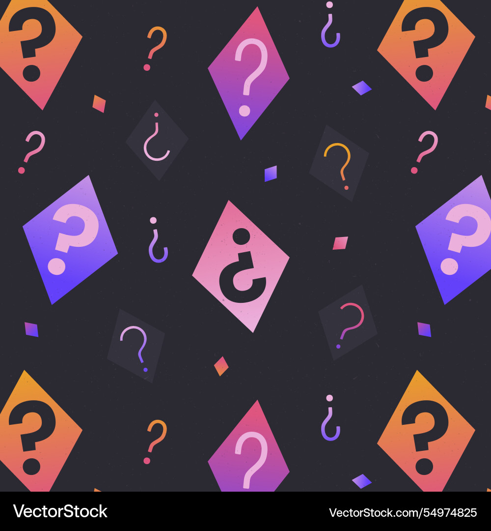 Gradient question mark pattern design vector image