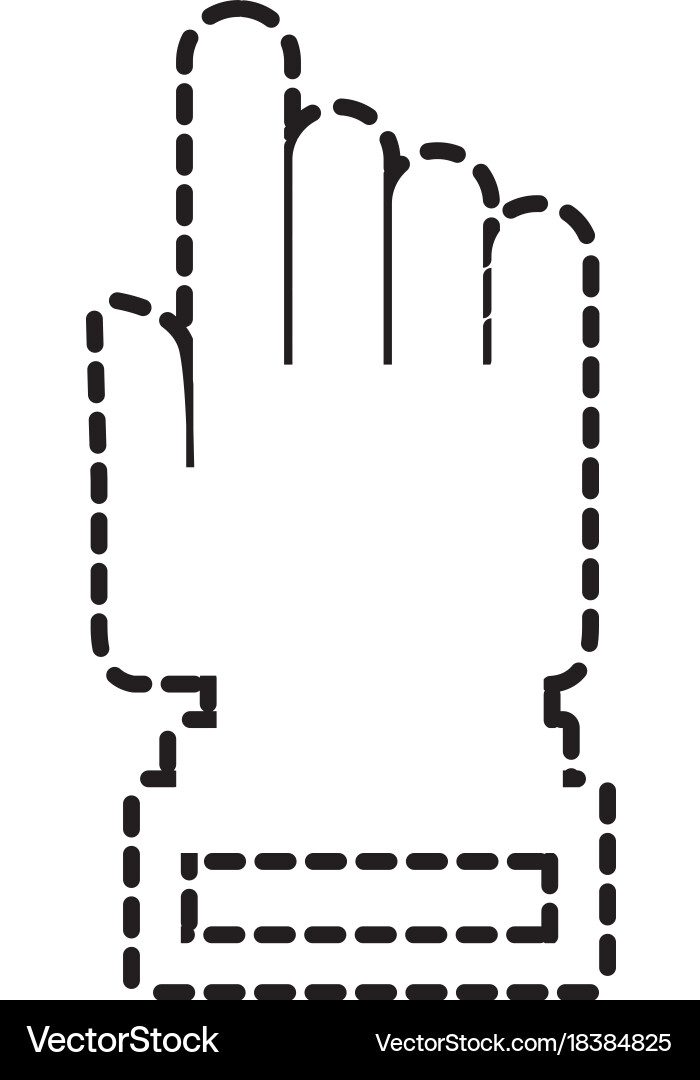 Hand cursor technology point connection link vector image