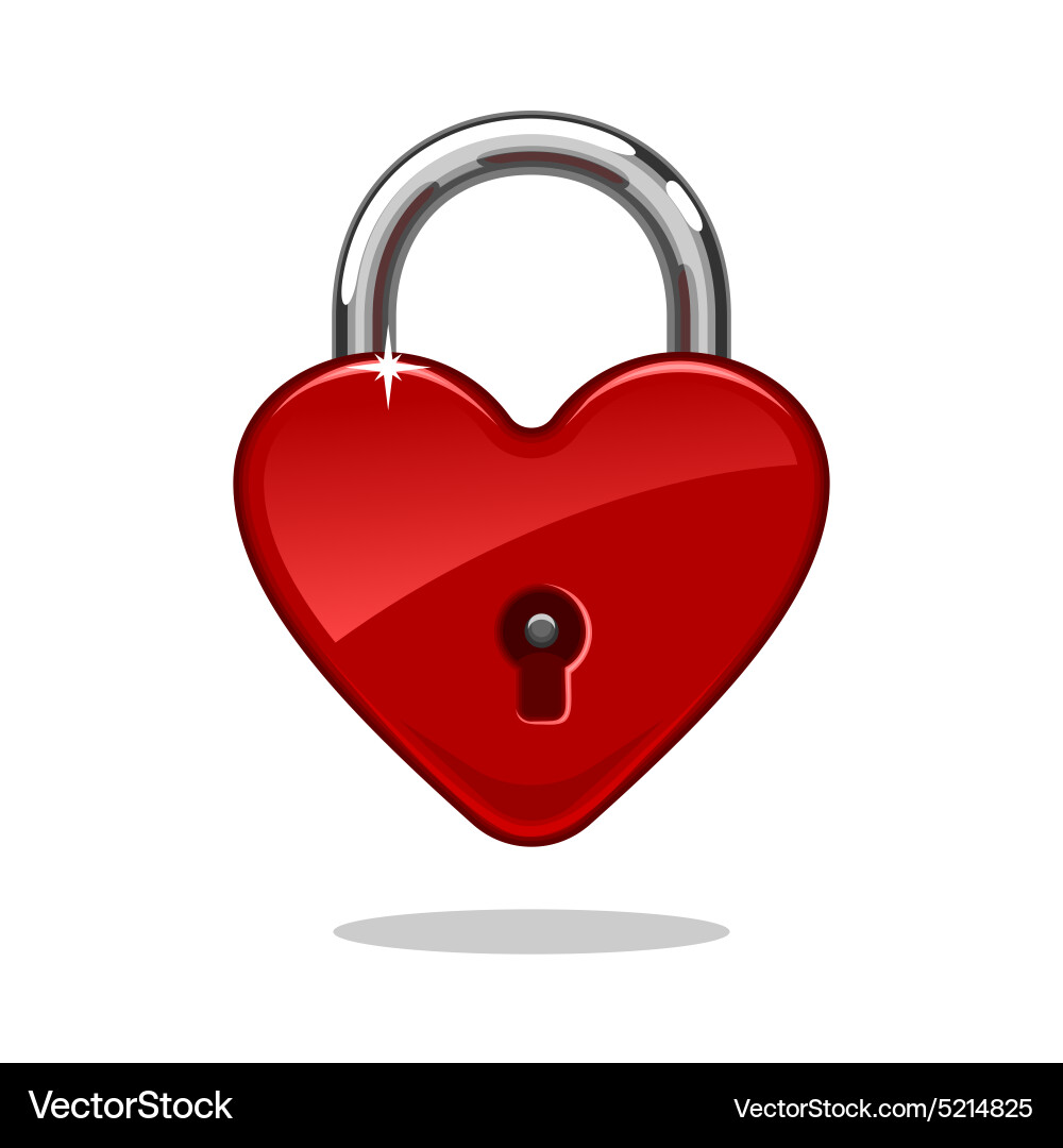 Heartshaped lock Royalty Free Vector Image - VectorStock