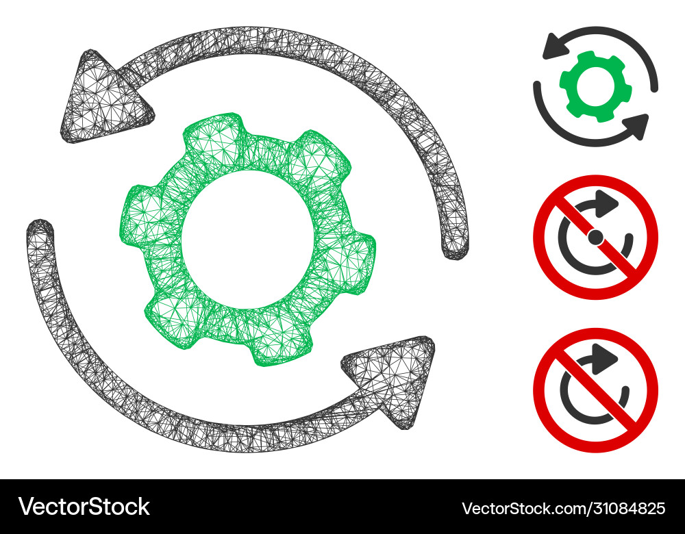 Infinite rotation polygonal web mesh Infinite rotation polygonal web mesh Vector Image