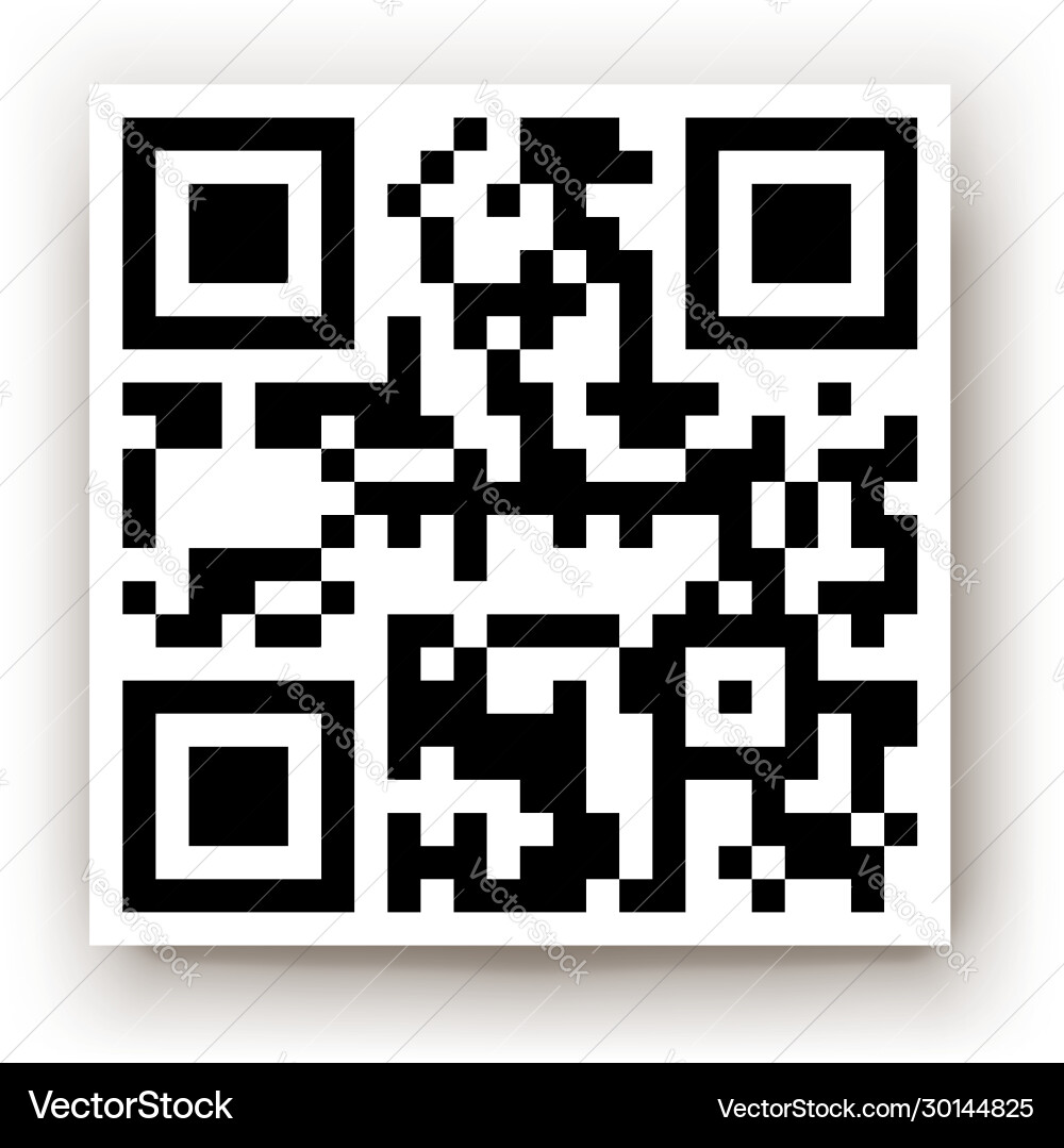 QR Code with Shadow Effect vector image