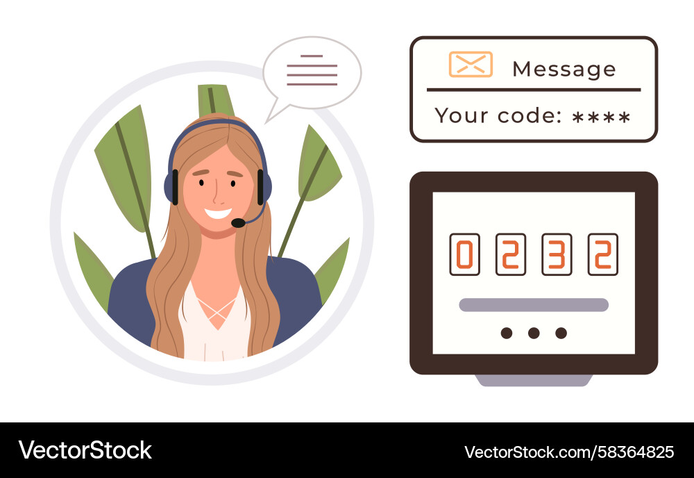 Secure Verification Code Support Vector Image