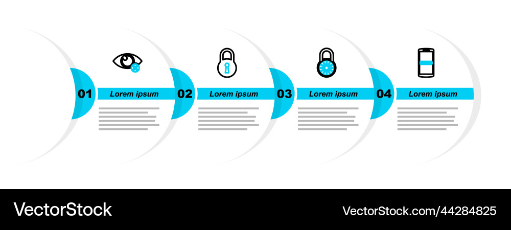 Set line mobile and password safe combination Set line mobile and password safe combination vector image